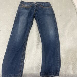 True Religion Blue Straight Denim Jeans
